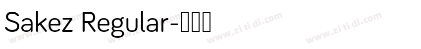 Sakez Regular字体转换